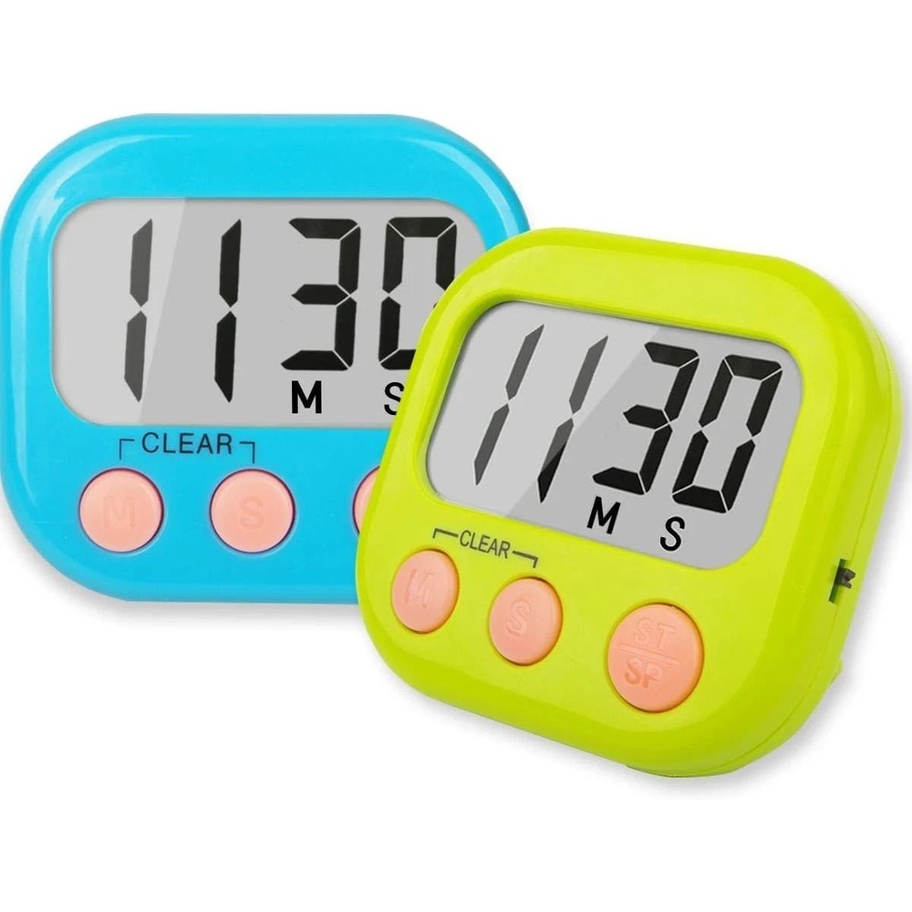 Large Magnetic Digital Timers‎ Pack of 2 - NIB -ZA
